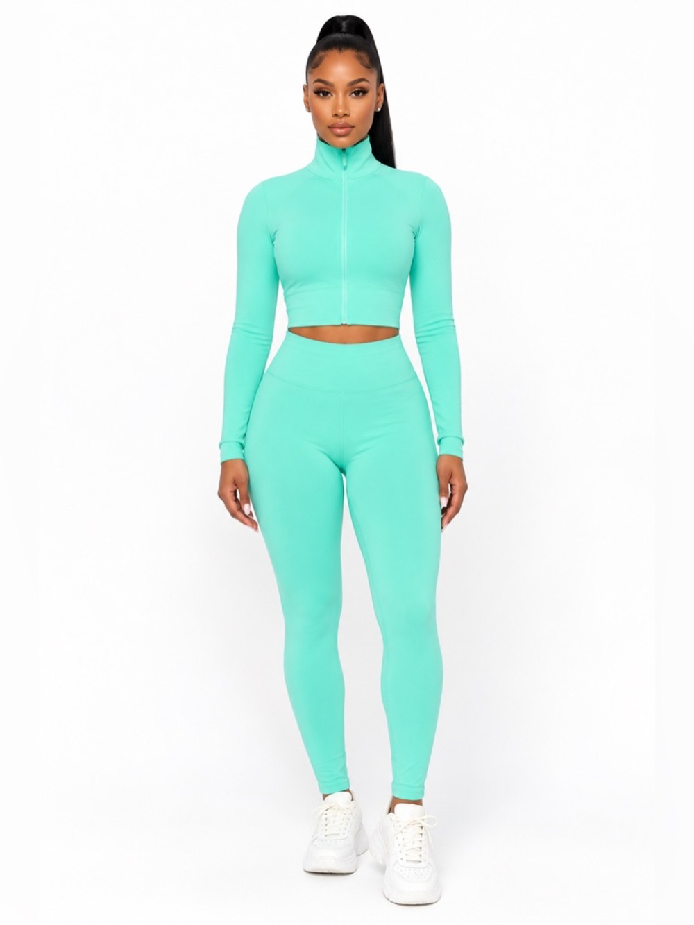 High-Waist Mint Green Sculpting Leggings